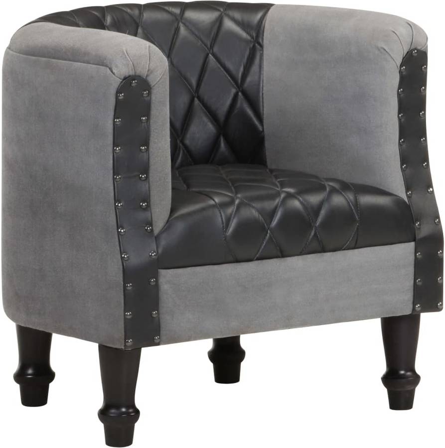 Sillón VIDAXL 320604 Cuero Negro