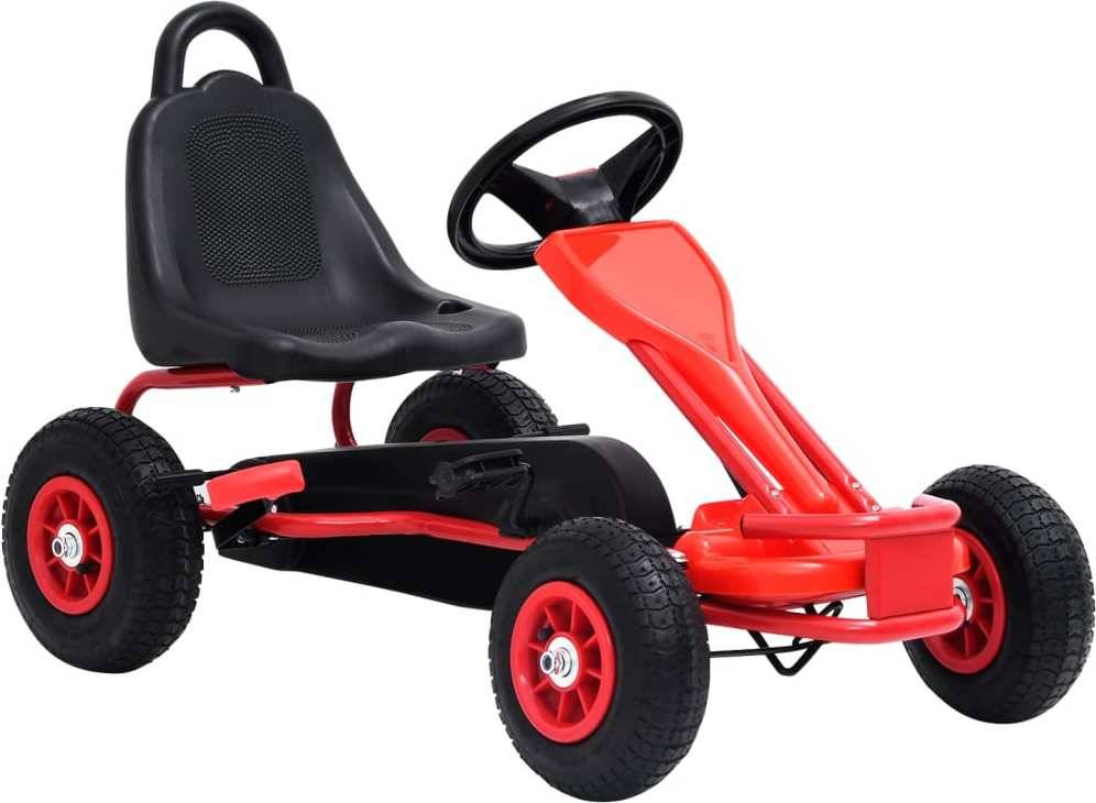 Kart VIDAXL con Pedales y Ruedas Neumáticas (Rojo - Edad Mínima: 3 Años)