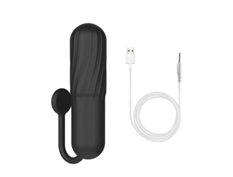 Mini vibrador de silicona de 10 frecuencias recargable por USB para mujer (negro) VEANXIN