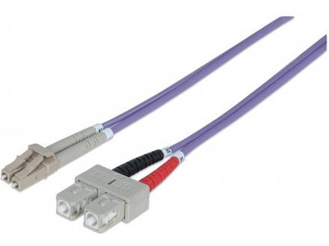 Cable Fibra Óptica INTELLINET (LC - SC - 3 m - Morado)