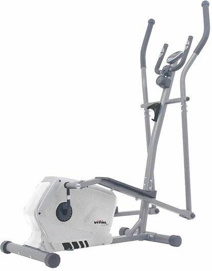 Bicicleta Elíptica VITAL GYM E6 (Gris - 148 x 127 x 60 cm - Hasta: 105 Kg)