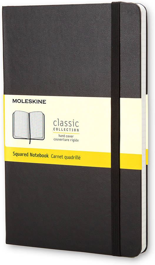 Bloc de Notas MOLESKINE QP061 (A5 - Negro - Cuadriculado - 21x13cm - Pautado)