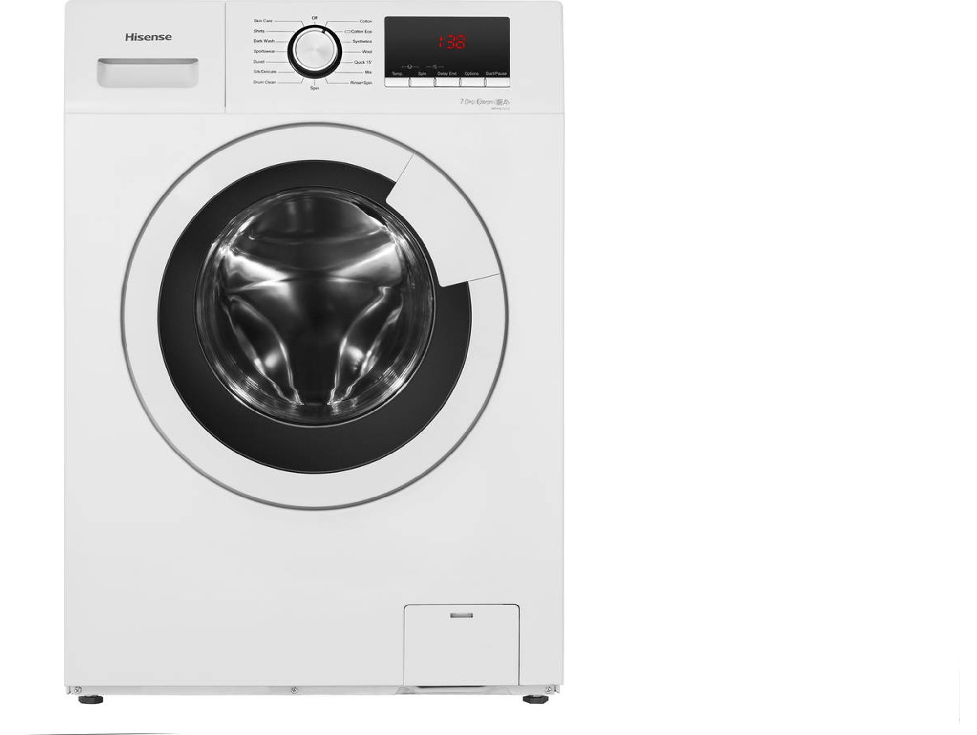 Lavadora HISENSE WFHV7012 (7 kg - 1200 rpm - Blanco)