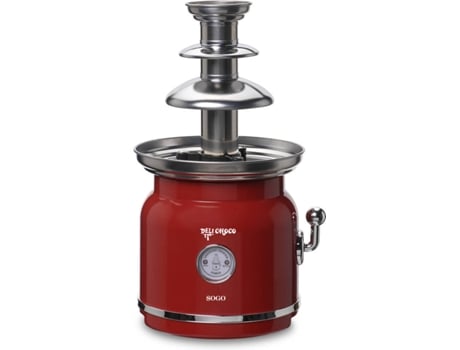 Sogo Ss 11970 fuente de chocolate roja fchss11970 retro fondue 90 w 2 en 1 vertical and