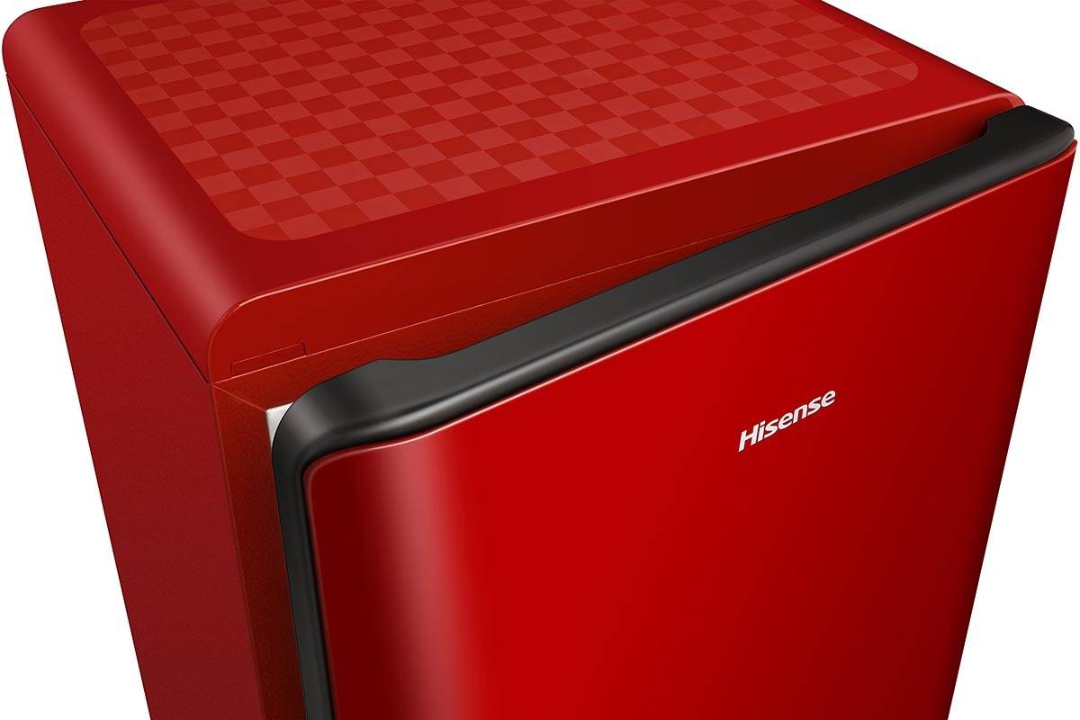 Frigorífico 1 Puerta HISENSE RR106D4CRF (Estático - 86.7 cm - 82 L - Rojo)