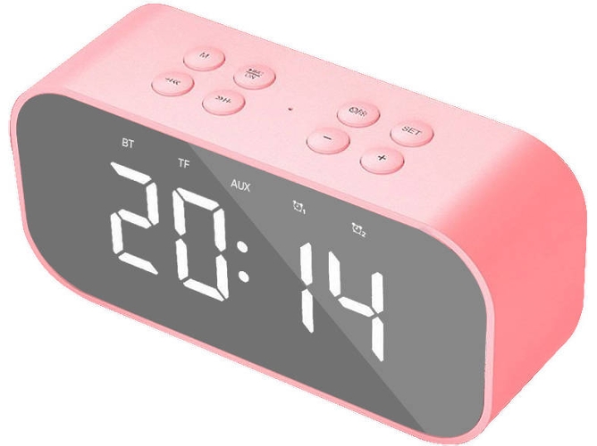 Reloj Despertador ANSELF PA475 (Rosa- Bluetooth)