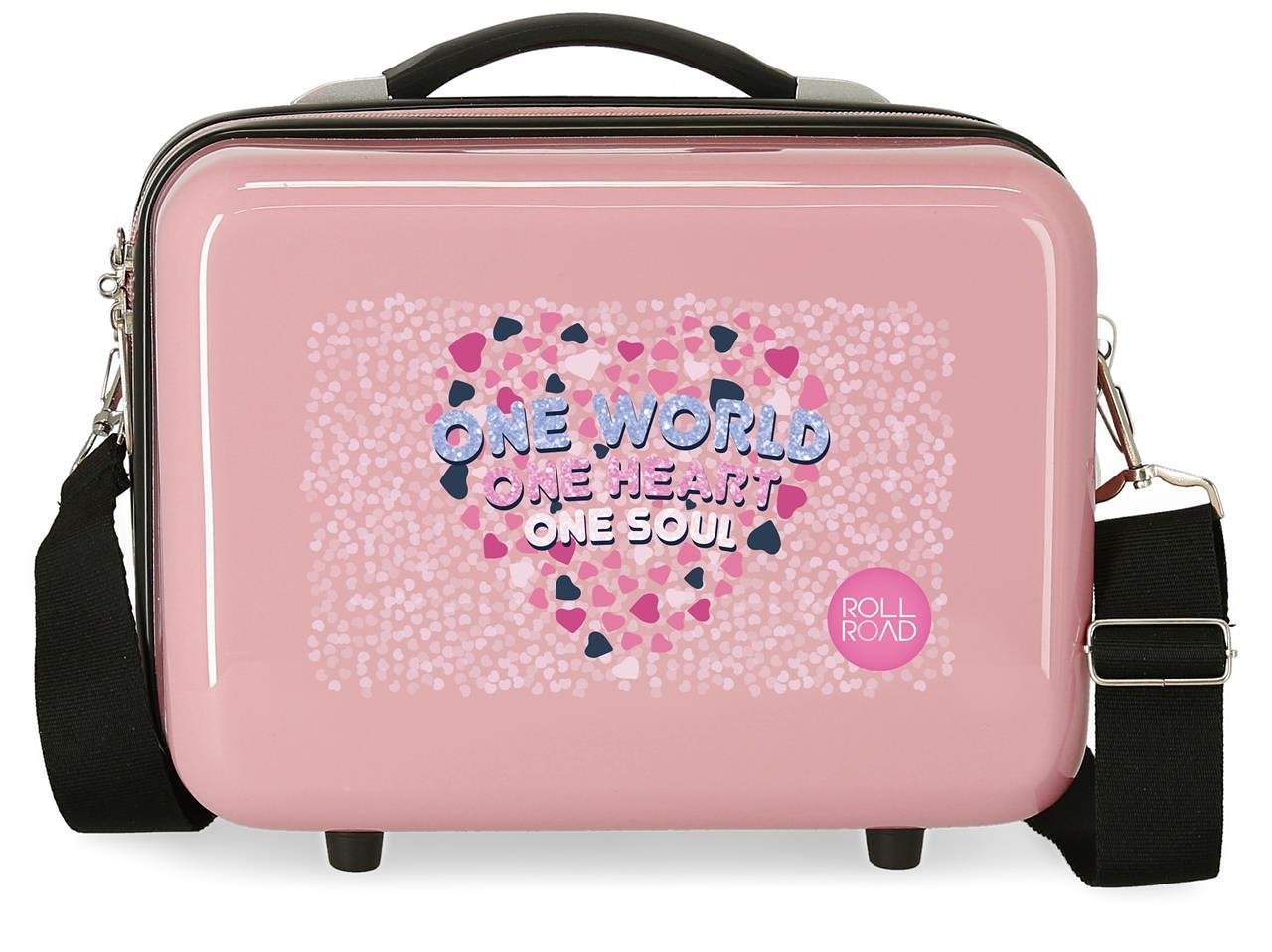 Necessaire ROLL ROAD ABS Rígida One World Niño (Rosa)