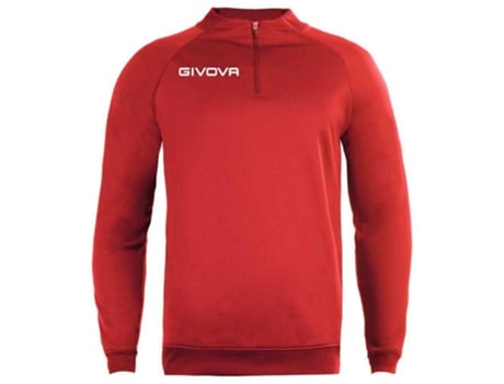 Suéter para Hombre GIVOVA Meio Fecho 500 Rojo para Corrida (XXXXL)