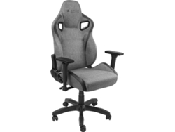 N'PLAY Silla Gaming NPLAY 6.2 CANVAS EDITION (Hasta 130 kg - Elevador a Gas Clase 4 - Gris y Negro)