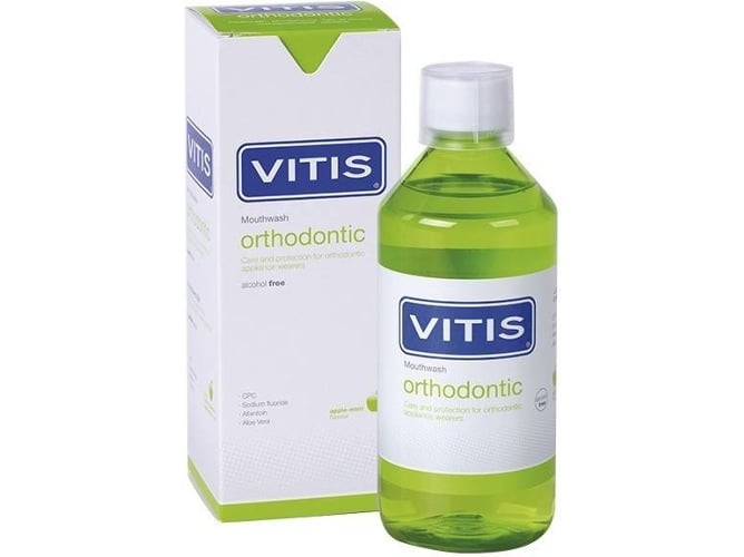 Dentaid Vitis Orthodontic colutorio 1000 ml enjuague bucal apple mint