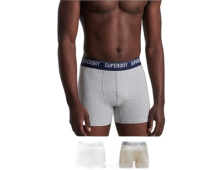 Pack 2 Boxers SUPERDRY Hombre (Algodón - Multicolor - L)