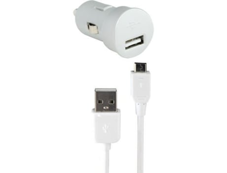 MiniCargador de Coche BIGBEN CONNECTED Bbc 1A Cable Microusb Blanco