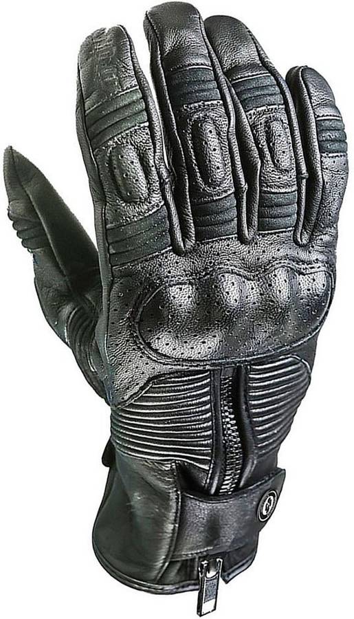 Guantes Unisex GARIBALDI Smoke Vintage Winter Negro para Motociclismo (XL)