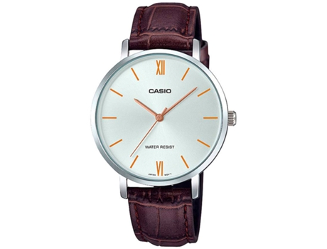 Reloj CASIO Mujer (Plateado - Marrón)