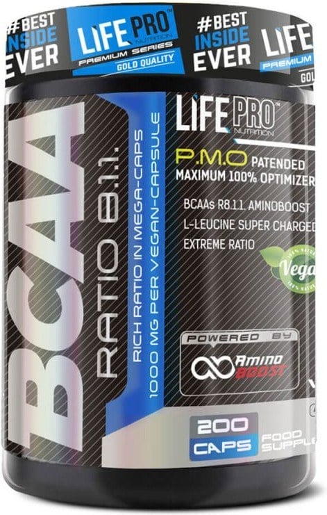 Suplemento Alimentar LIFE PRO NUTRITION Life Pro Bcaa Pro 8:1:1 (1000Mg)