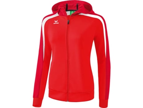 Chaqueta Entrenamiento Mujer ERIMA Liga 2.0 con Capucha (Rojo y Blanco - 44)