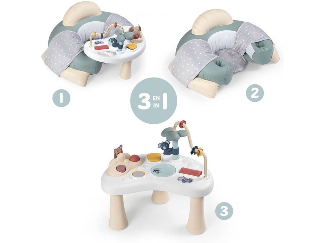 Smoby Asiento inflable mesa actividades 3 en 1 Little Smoby Cosy Seat