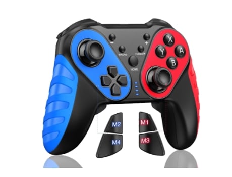 Controlador Ps4 con interruptor Led Pro con 4 teclas programables controladores de interruptor inalámbrico de vibración para Android/Ios BISBISOUS