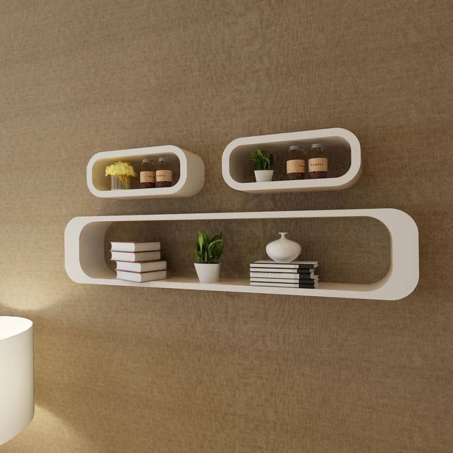 Conjunto 3 Estanterías de Pared VIDAXL 3 Estanterías 242160