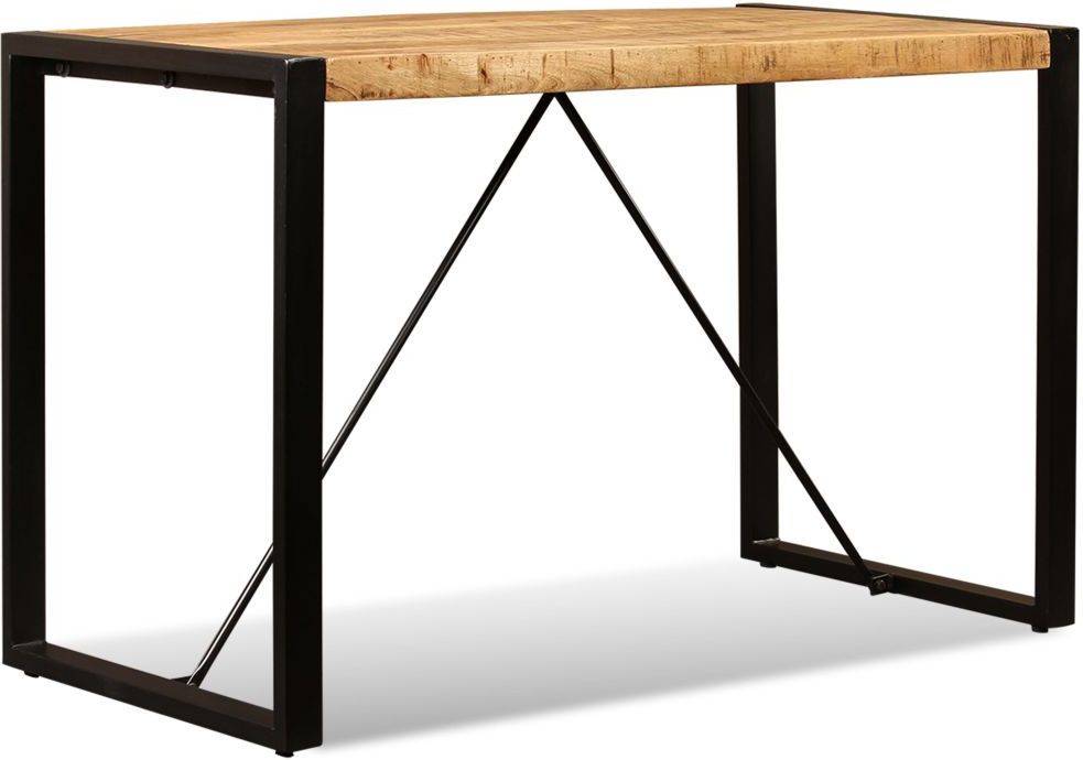 Mesa de Comedor VIDAXL 243996 (Madera de Manguera Maciza Áspera - 120 cm)