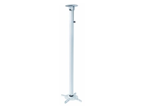 Soporte de techo para proyectores, Altura ajustable 110-197 cm, blanco