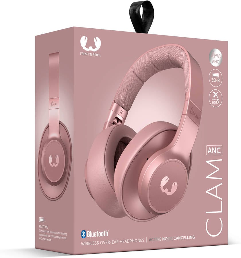 Auricular De Diadema ´n rebel clam anc true wireless dusty pink cascos bluetooth plegables activa noise cancelling freshn rosa headphones overear con ruido ear para binaural