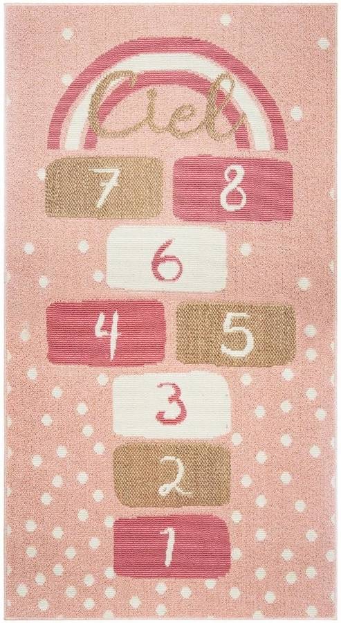 Alfombra ATMOSPHERA FOR KIDS Hopscotch (Rosa - 80 x 150 cm - Plástico)