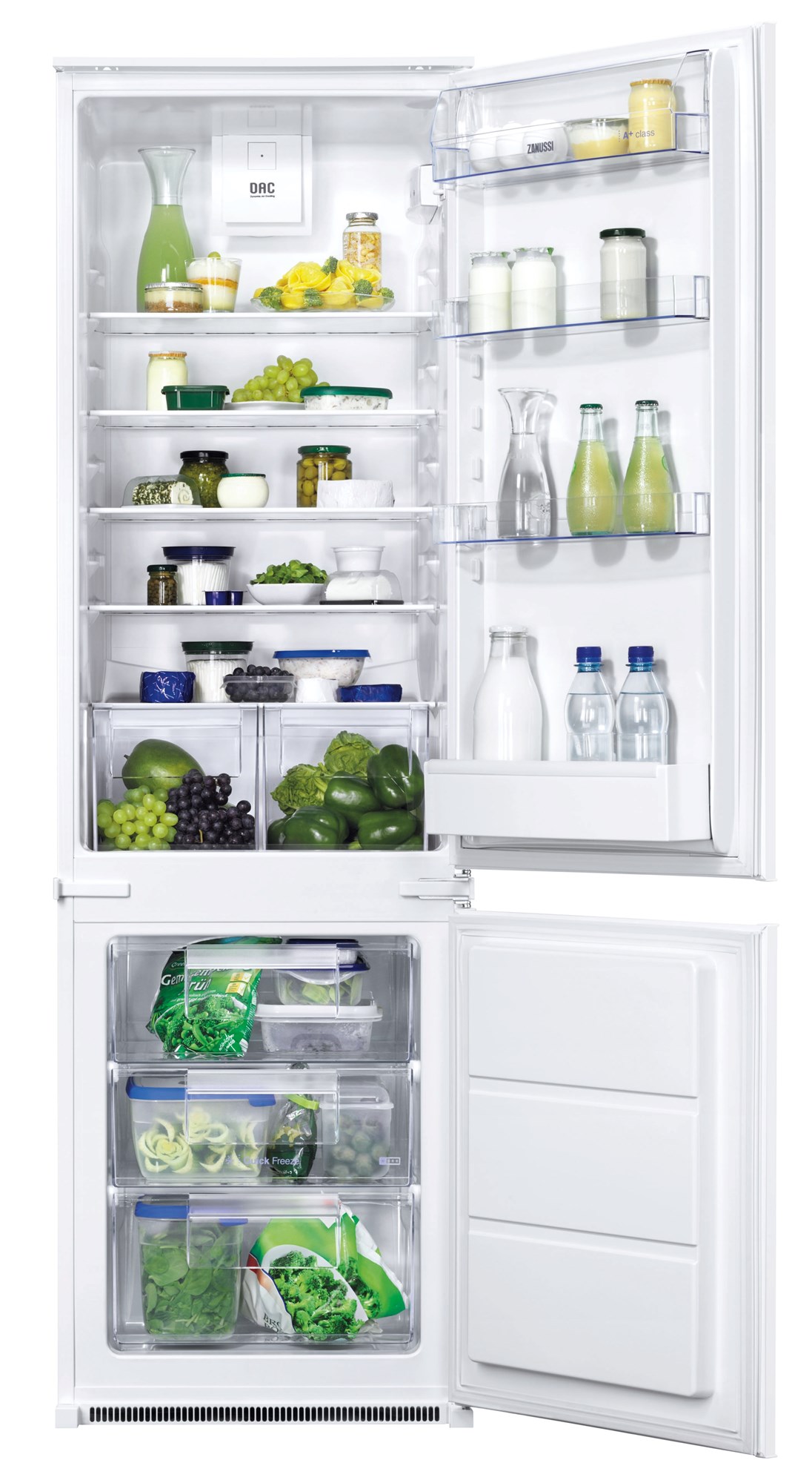 Frigorífico Combi Integrable ZANUSSI ZBB28465SA (Frost Free - 177.2 cm - 277 L - Blanco)