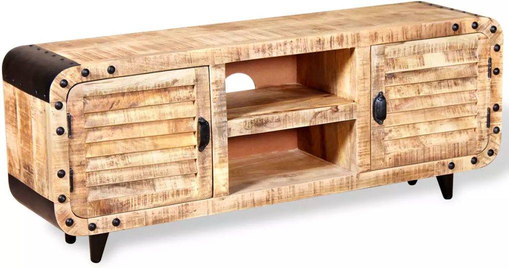 Mueble de TV ART PLANET (120x30x50cm - Madera Maciza - Marrón)