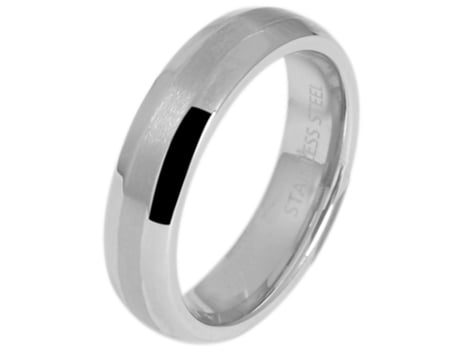 AKZENT Anillo de acero Inoxidable para hombre, San Valentín, compromiso, amistad– Tam.62 – 0038