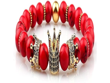 Royal Crown Bead Bracelet King and Queen Glamour Glamour Pareja Joya Regalos de Navidad para mujeres Hombres