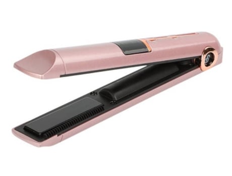 Mini Plancha De Pelo Y Rizador De Pelo Inalámbrico 2 En 1 Usb Plancha De Pelo Profesional De Cerámica Oro Rosa BISBISOUS