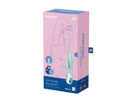 Satisfyer Air Pump Bunny 5+ Vibrator Rabbit Green Inflatable 1ud