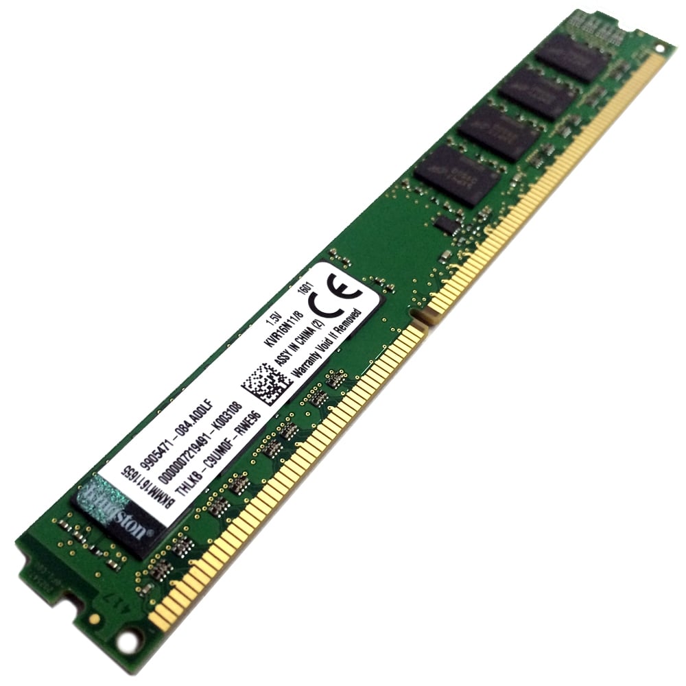 Memoria RAM DDR3 KINGSTON KVR16N11/8 (1 x 8 GB - 1600 MHz - CL 11 - Verde)