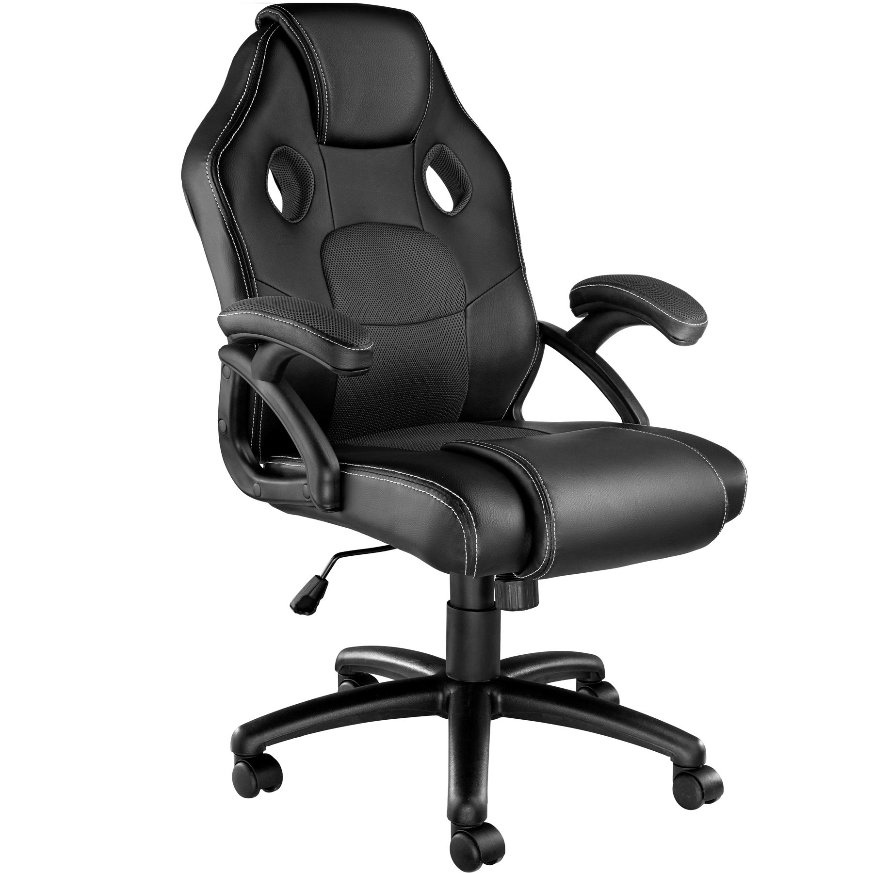 Silla Oficina Racing mike tectake negro piel 68 x 69 1145 cm 800770 gaming ordenador pc ejecutiva asiento deportivo pvc 5