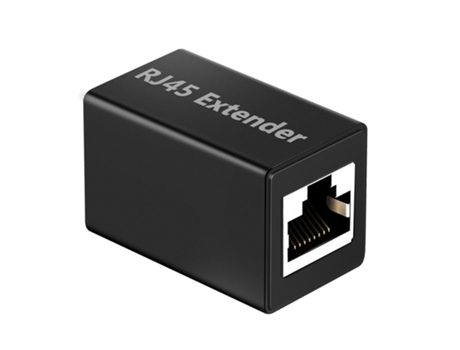 Adaptador Extensión Ethernet Acoplador Diseño AVIZAR Negro