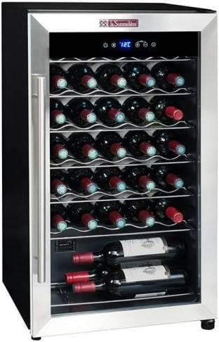 Vinoteca La Sommeliere ls34a 90 w 34 botellas 50 litros iluminación led negro bodega sommelière una gran capacidad para almacenar de y conservar su