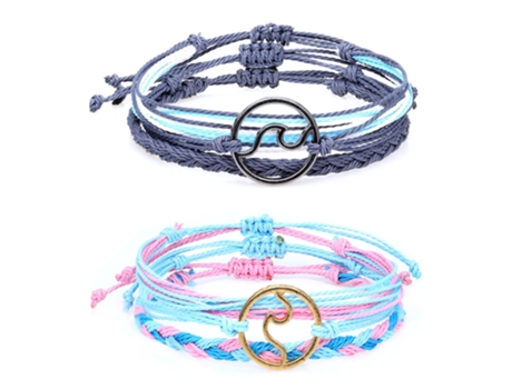 Juegos De Pulseras De Cuerda, Pulseras De Cuerda, Tobilleras De Playa De Verano Para Mujeres, Hombres, Niñas Adolescentes, Día De San Valentín, Est...