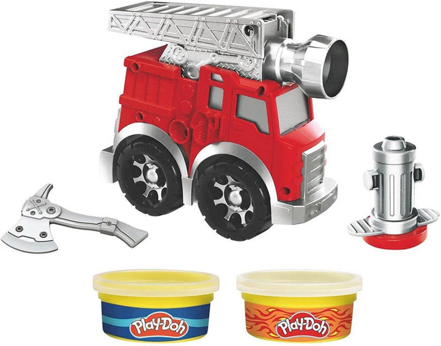 Blocs de Construcción PLAY-DOH Set De Camión De Bomberos Wheels (Edad Mínima: 3 Años - 6,7 x 27,9 x 21,6 cm)