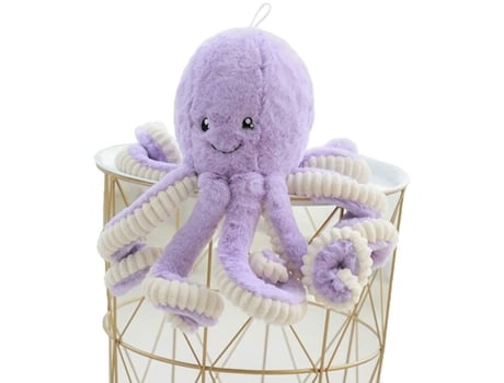 Peluche De Pulpo Lindo Animal Marino Juguete De Peluche Simulación De Almohada De Peluche Suave Juguete De Algodón Pp De 15,7 Pulgadas (Azul) ELKUA...