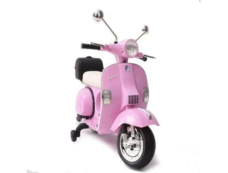 Ataa Cars Moto vespa con licencia piaggio 12v rosa