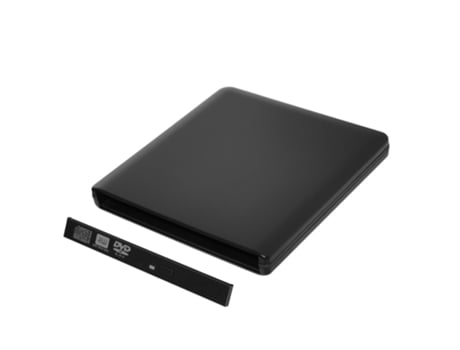 Unidad Óptica de Dvd Externa de Alumínio SLOWMOOSE USB 3.0 Gabinete Sata Ii Negro