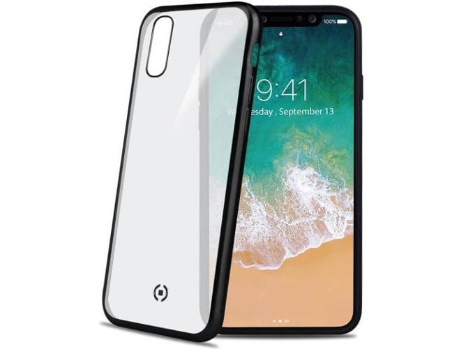 Funda iPhone X CELLY LASERMATT900BK Negro