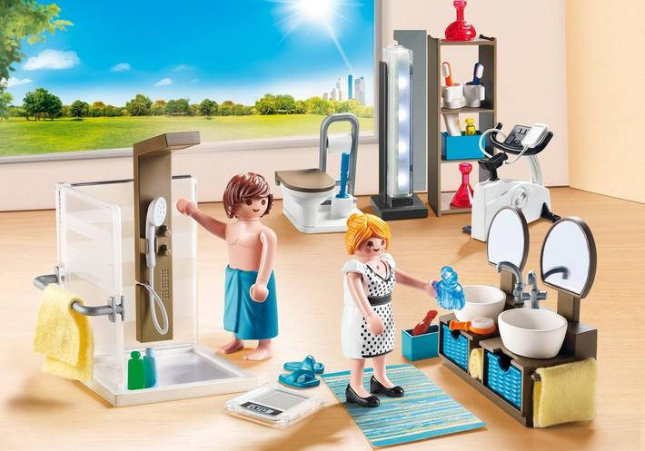 PLAYMOBIL City Life: Baño 9268 (Edad Mínima: 4 - 60 Piezas)