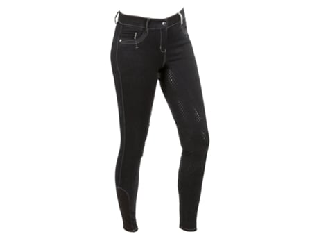 Pantalones de Niña para Equitación COVALLIERO Full Grip Basicplus Negro (11 Años)