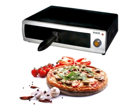 Horno Para Pizza con aislador de humos plato aluminio extraible 30cm 700w multiusos temporizador mini silvano 34pzaovn1615 700