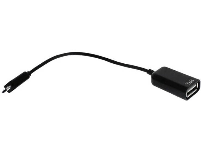 Cable USB T'NB USB A/Micro-USB B Macho/Hembra Negro