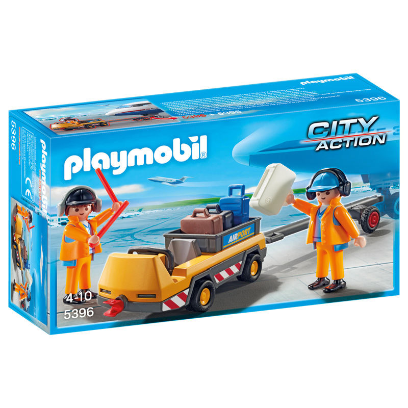 PLAYMOBIL City Action: Remolque de equipaje para aeropuertos - 5396 (Edad Mínima: 4)