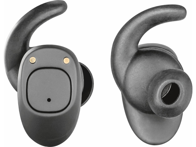 Auriculares Bluetooth True Wireless TRUST Duet (In Ear - Micrófono - Negro)