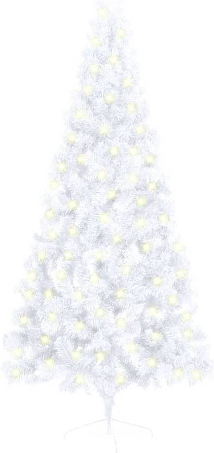 Árbol de Navidad VIDAXL con Luces LED (Blanco - 115x57,5x18 cm)